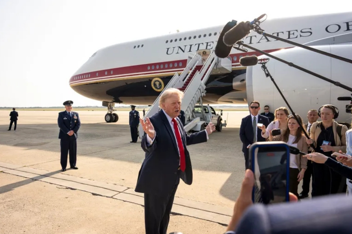 Trump turkiyeye gelisinde bindigi ancak donusunde kullanmadigi katarin hediyesi ucakla ilgili yeni gelismeyi acikladi 91mQf9KR